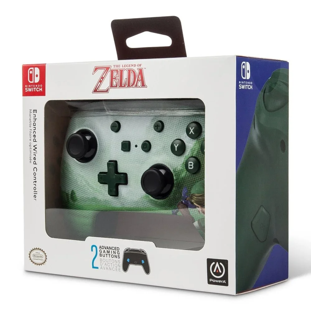 Nintendo Switch Controller Wired The Legend of Zelda 10ft USB New Sealed Green